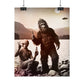 Vintage Lake Party Alien UFO Bigfoot Rolled Poster