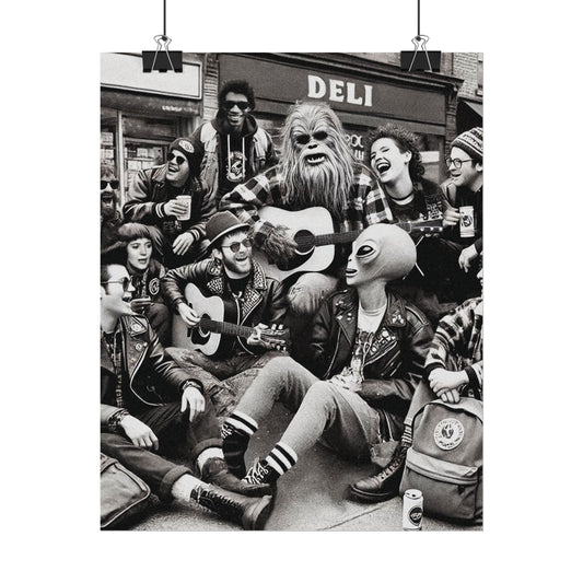 Deli NYC Punk Rock Scene | Guitar Rolled Poster