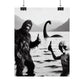 Loch Ness Monster Lake Bigfoot Alien Rolled Poster