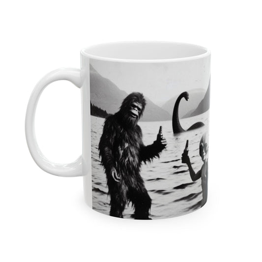 Loch Ness Monster Lake Bigfoot Alien Ceramic Novelty Coffee Mug (11oz)