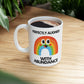 Rainbow Aligned With Abundance Coffee Mug | Badass Affirmations Funny Motivational Gift For Women Friendship Gift Best Friend Birthday You Got This Affirmation Gifts For Women Motivational Gift