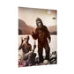 Vintage Lake Party Alien UFO Bigfoot Rolled Poster