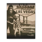 Las Vegas Welcome Sign Alien Bigfoot Matte Canvas, Stretched, 1.25"