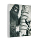 Leaning Tower of Pisa Italy Alien Bigfoot Matte Canvas, Stretched, 1.25"