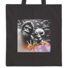 Aquarium Hawaiian Shirt Alien Bigfoot 100% Cotton Canvas Tote