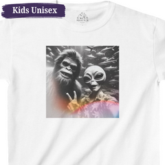 Aquarium Hawaiian Shirt Alien Bigfoot  Kids Unisex Short Sleeve