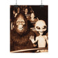 Roller Coaster Bigfoot Alien Amusement Park Rolled Poster