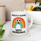 Rainbow Aligned With Abundance Coffee Mug | Badass Affirmations Funny Motivational Gift For Women Friendship Gift Best Friend Birthday You Got This Affirmation Gifts For Women Motivational Gift
