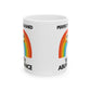 Rainbow Aligned With Abundance Coffee Mug | Badass Affirmations Funny Motivational Gift For Women Friendship Gift Best Friend Birthday You Got This Affirmation Gifts For Women Motivational Gift