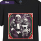 Bigfoot & Alien Holiday Magic Men 's Short Sleeve Christmas Shirt