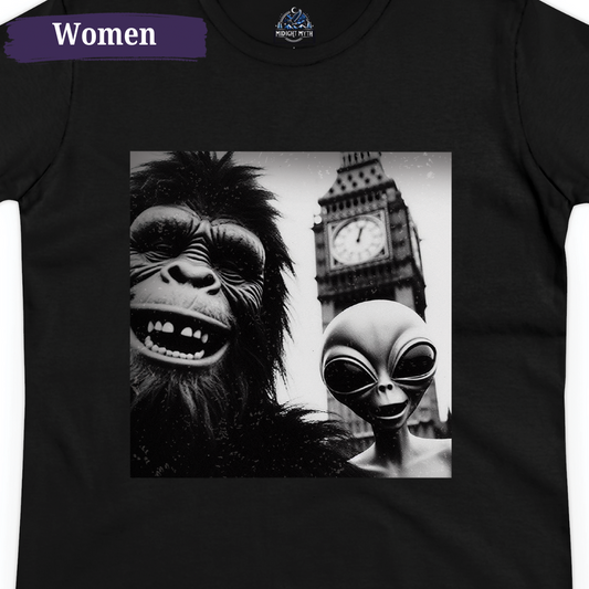 Big Ben London England Tourist Alien Bigfoot Women Tee