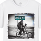 Area 51 Tandem Bike Alien Bigfoot T Shirt Men's