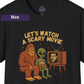 Funny Halloween T-Shirt for Men Bigfoot Alien Watch Scary Movies Dracula